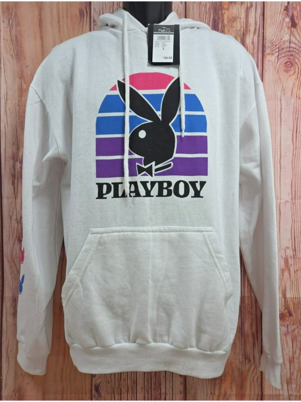 Playboy White Hoodie Large By Rue21 NWT